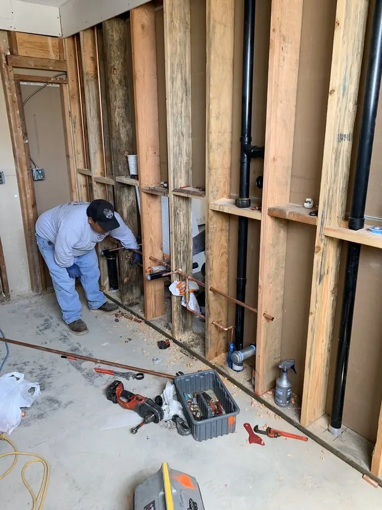 Commercial rough-in plumbing for Gas Line Repair in Dexter
